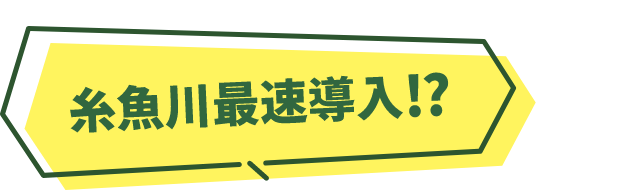 糸魚川最速導入!?